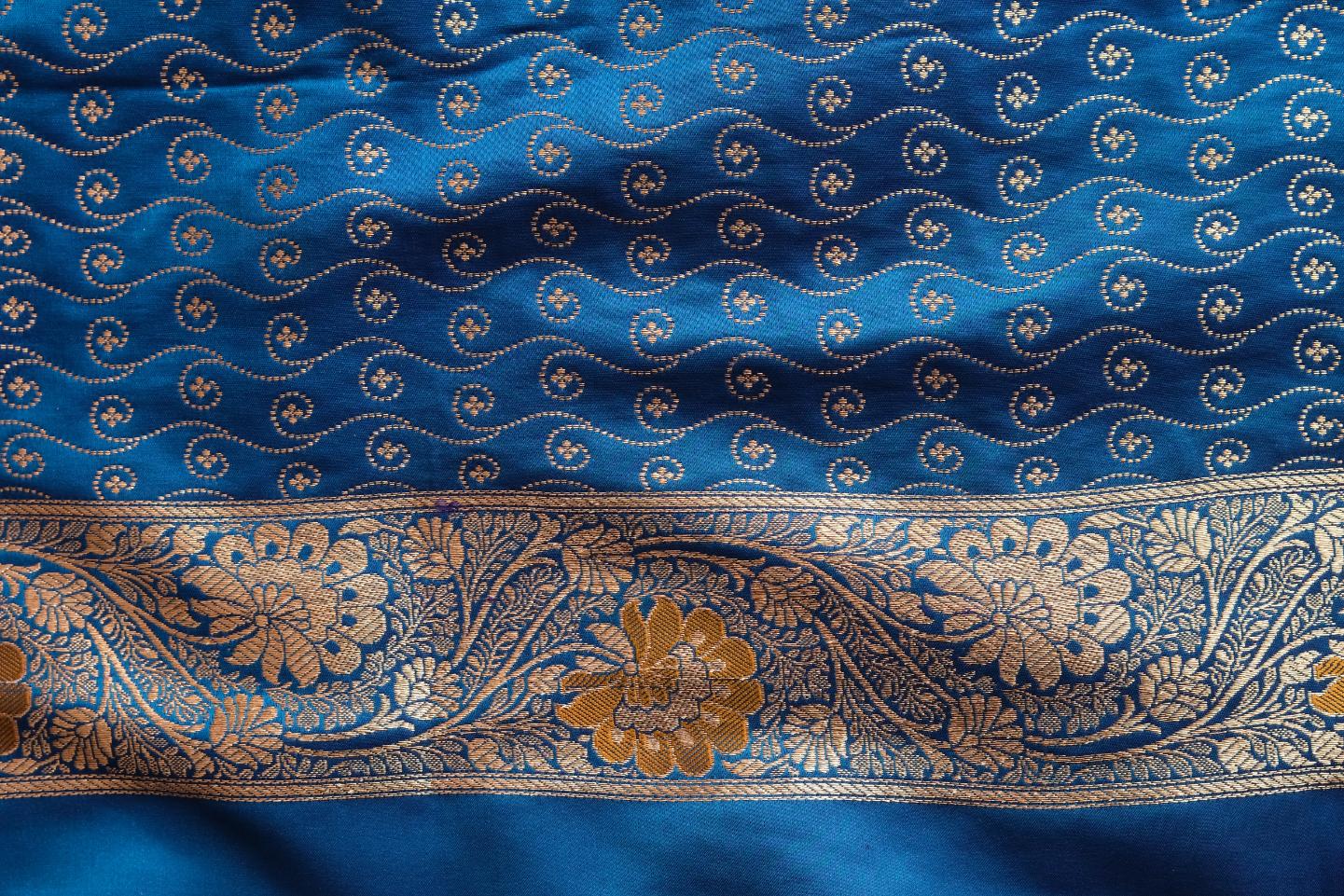 Blue Katan Meena - Banarasi Saree