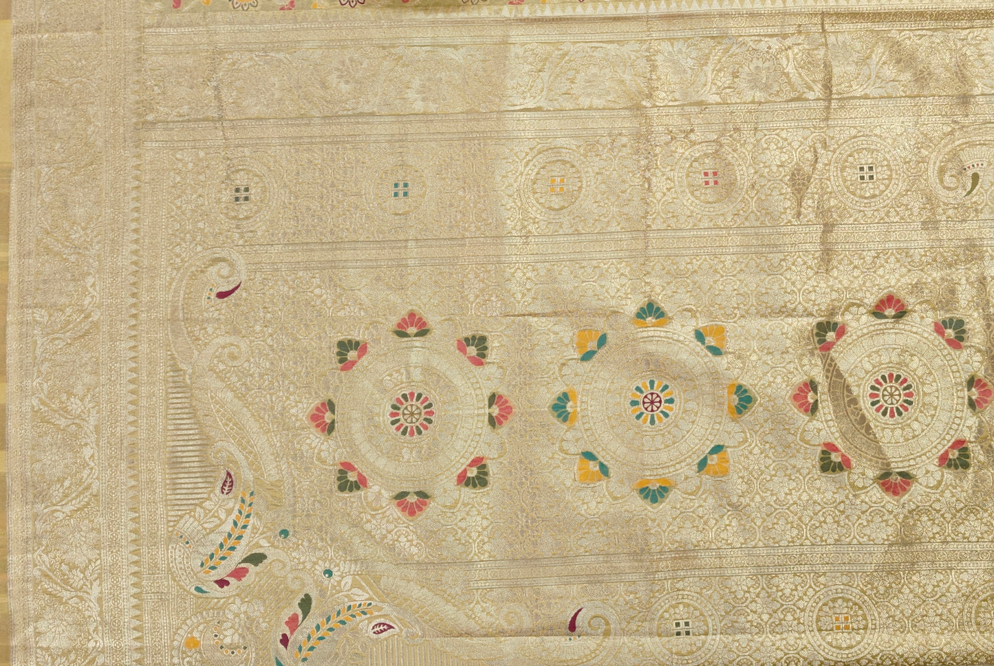 Golden Mashru Silk - Banarasi Saree