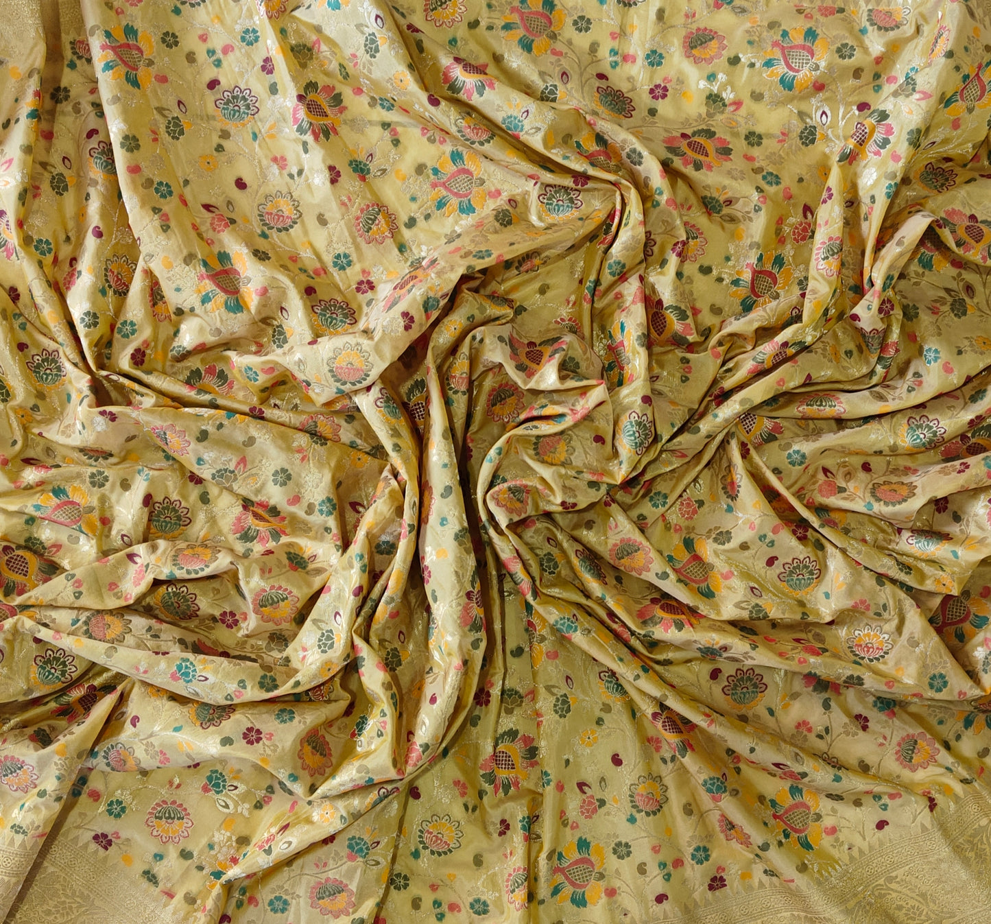 Golden Mashru Silk - Banarasi Saree
