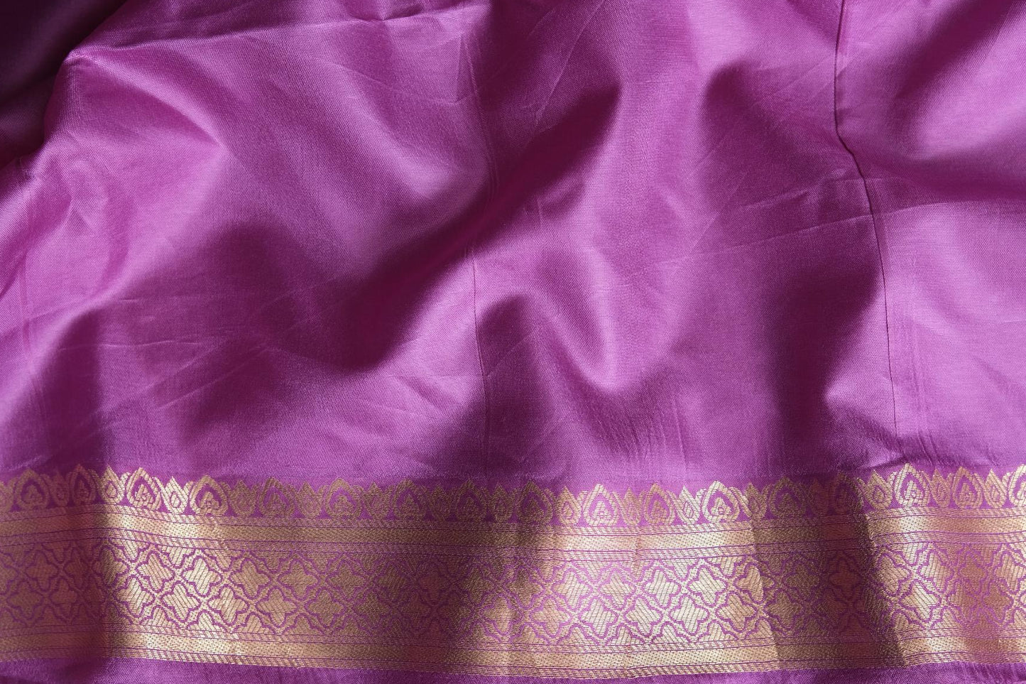Lavender Russian Silk - Banarasi Saree