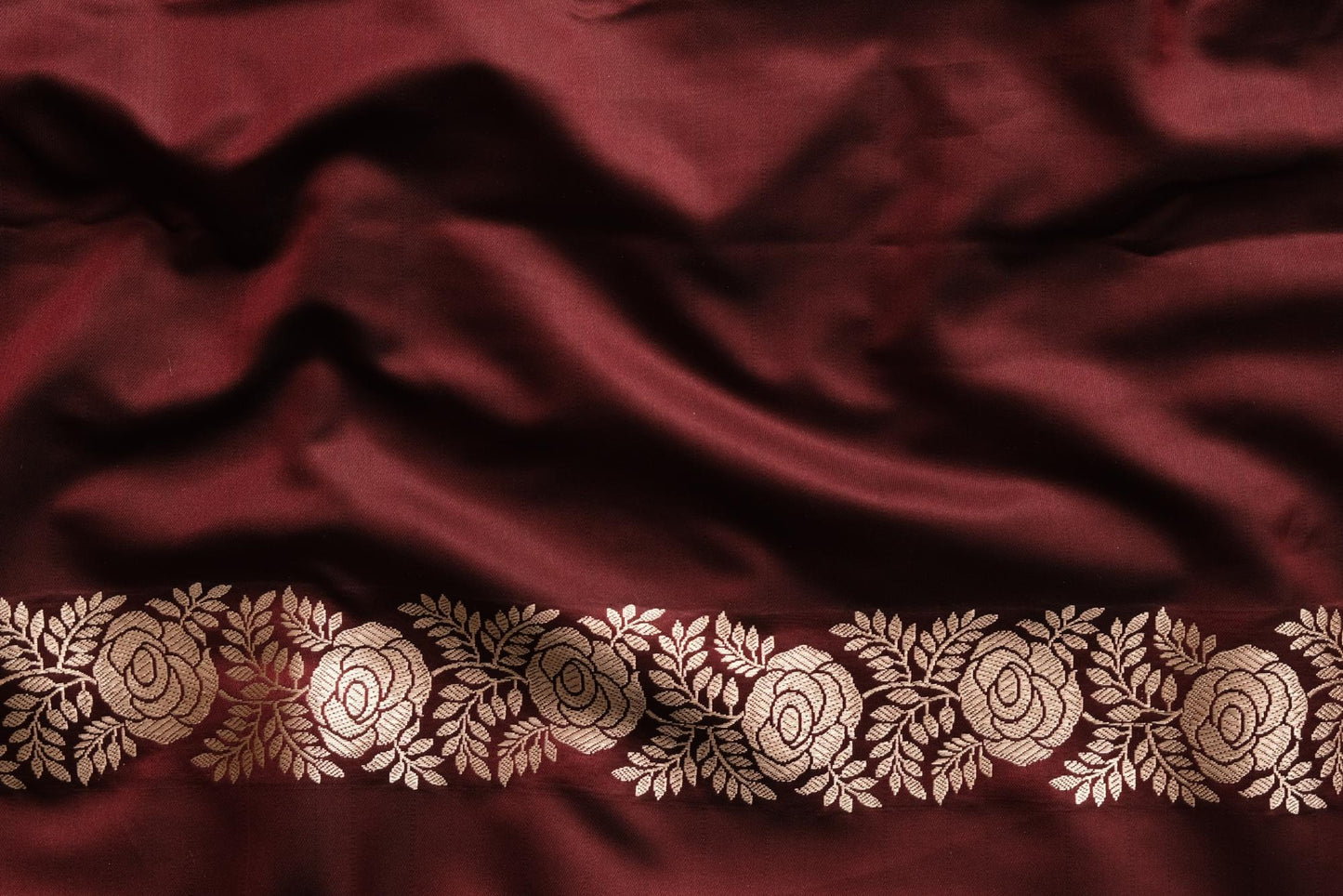 Mahogany Katan Silk - Banarasi Saree