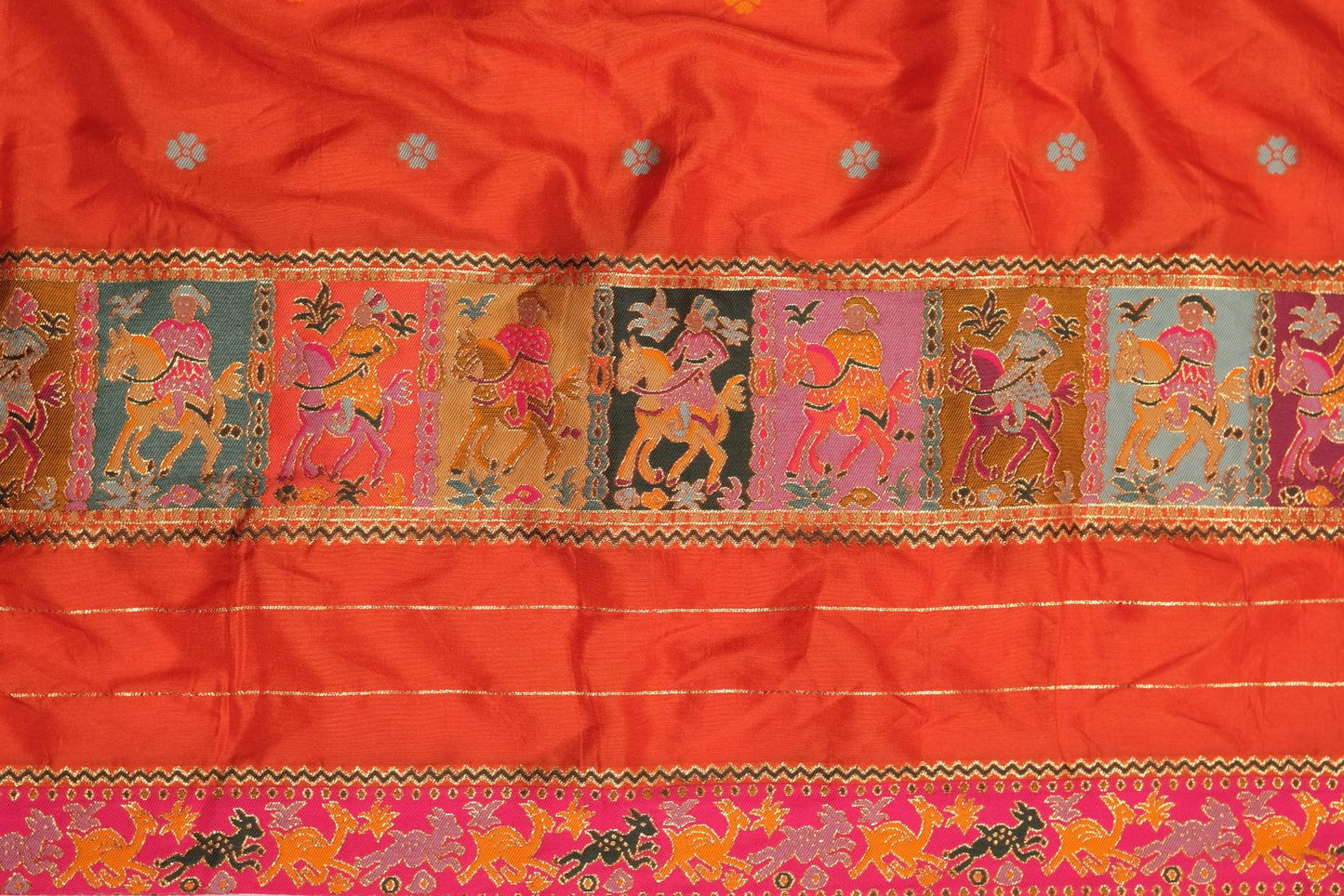 Orange Pashmina - Banarasi Saree