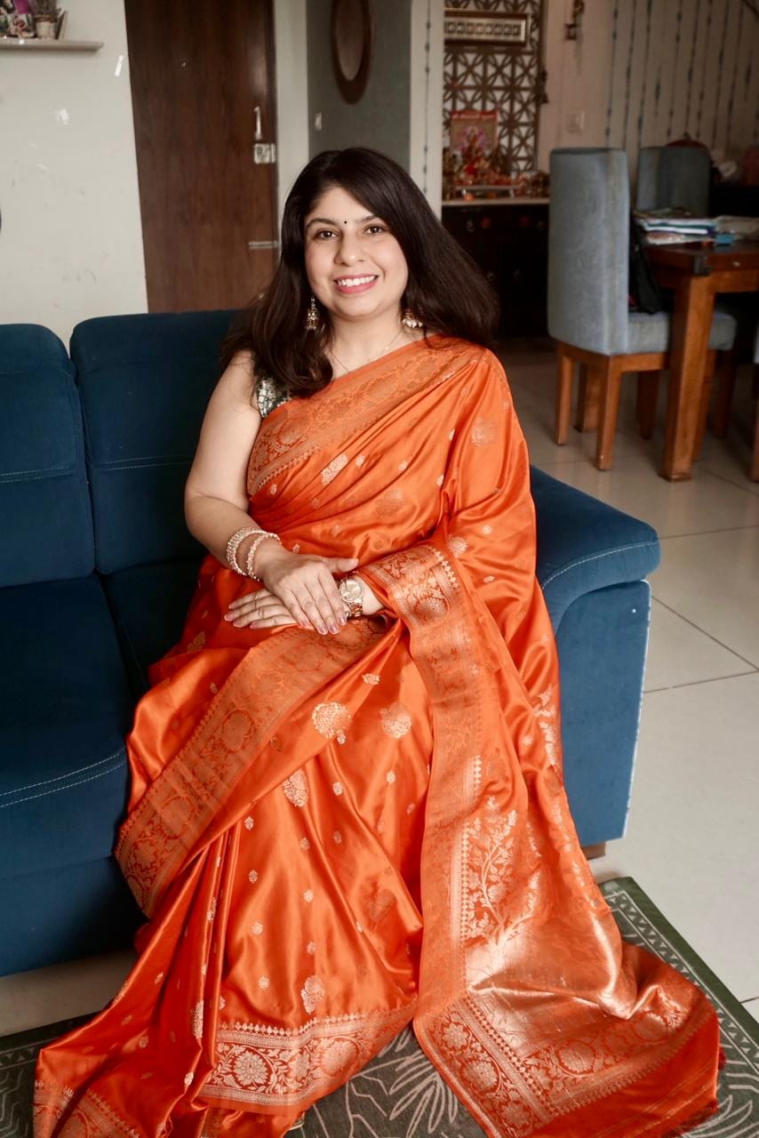 Kashi Riwayat Gajji Silk- Orange