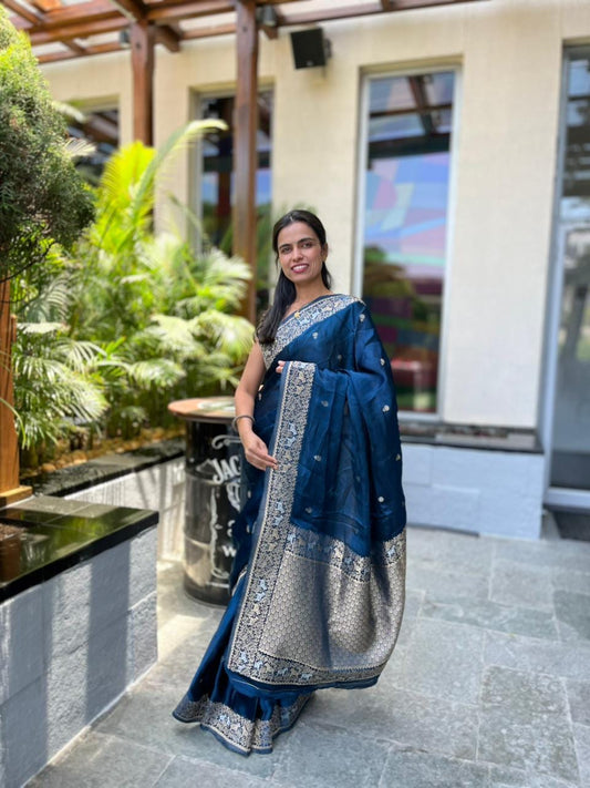 Kashi Mashru- Teal Blue