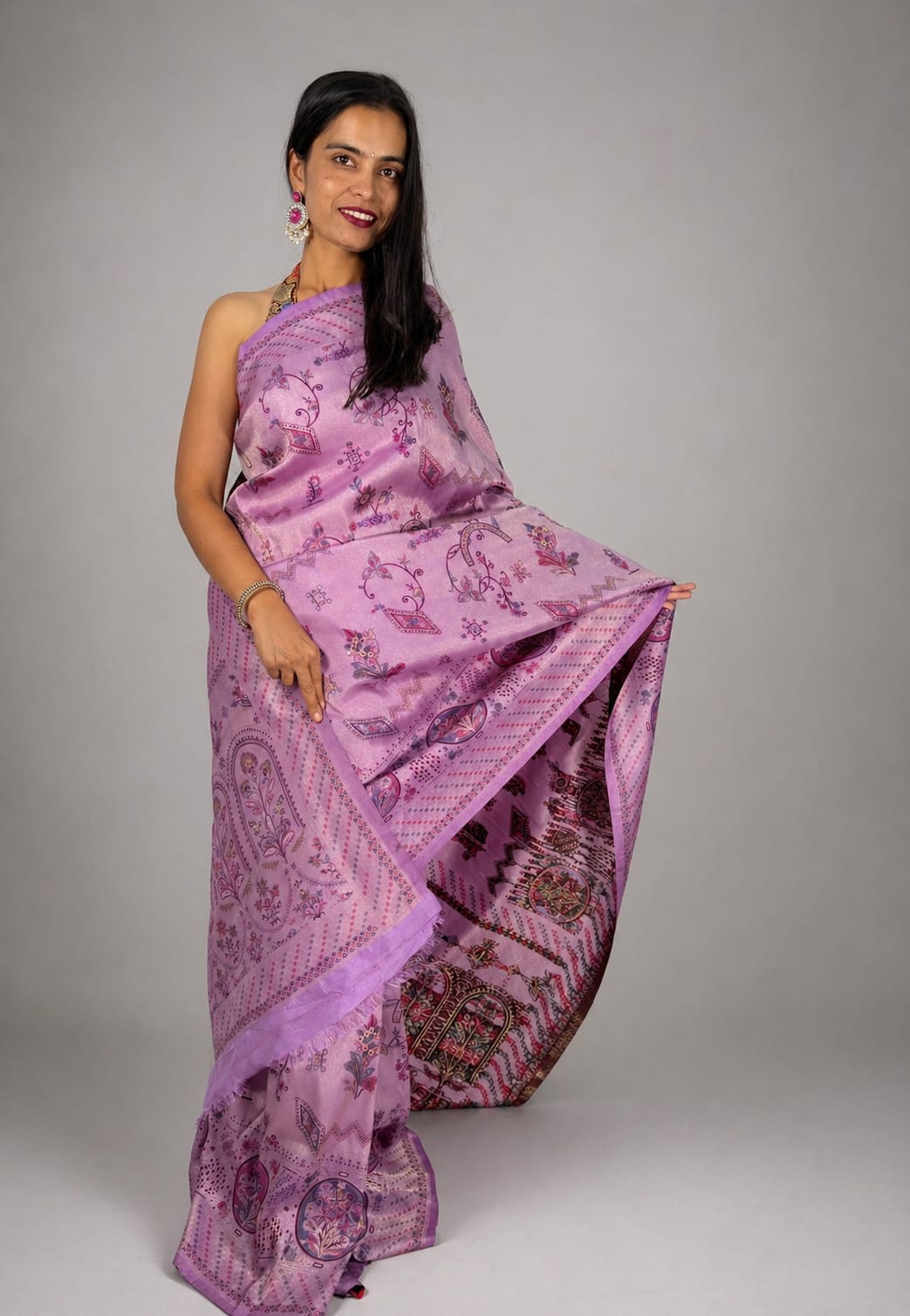 Kashi Pashmina - Light Purple Saree