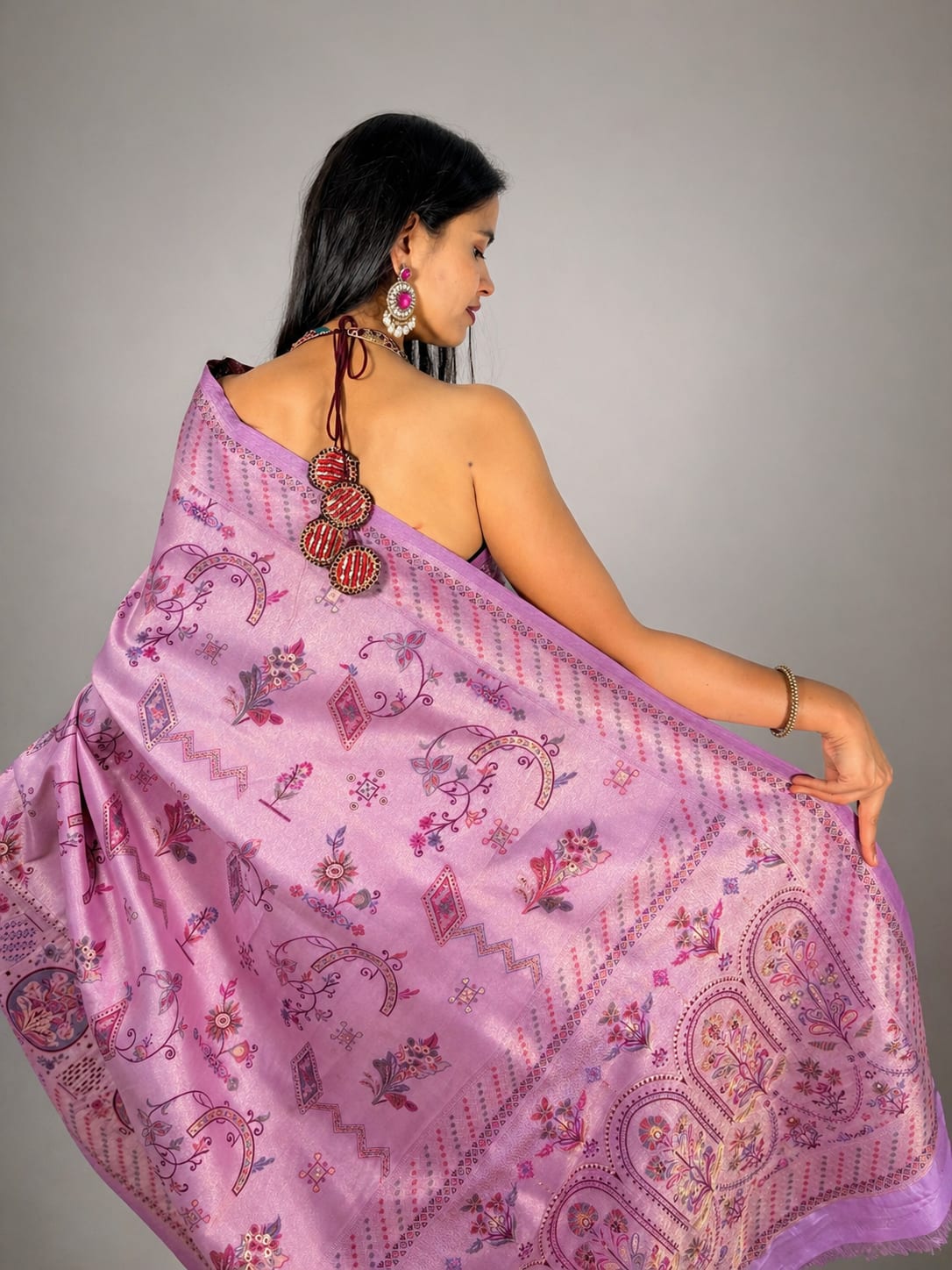 Kashi Pashmina - Light Purple Saree