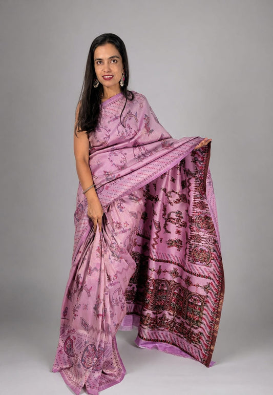 Kashi Pashmina - Light Purple Saree