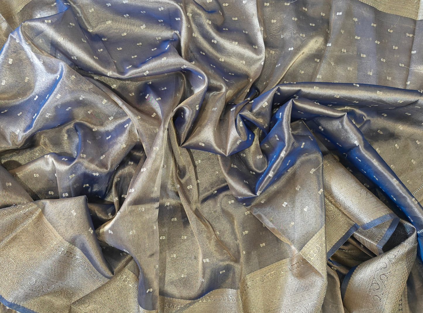 Blue Tissue Silk - Banarasi Saree