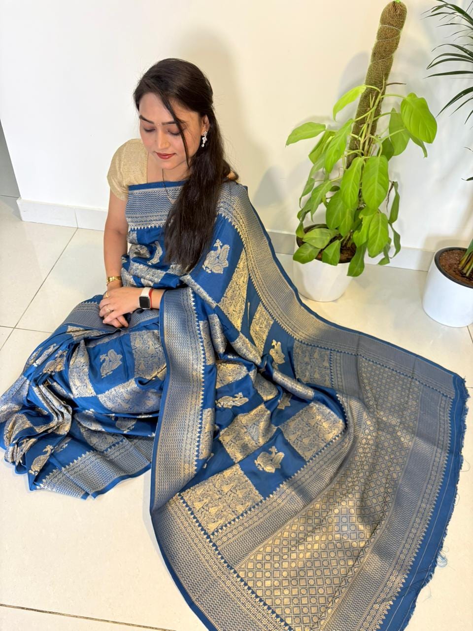 Kashi Tasser - Indigo Blue
