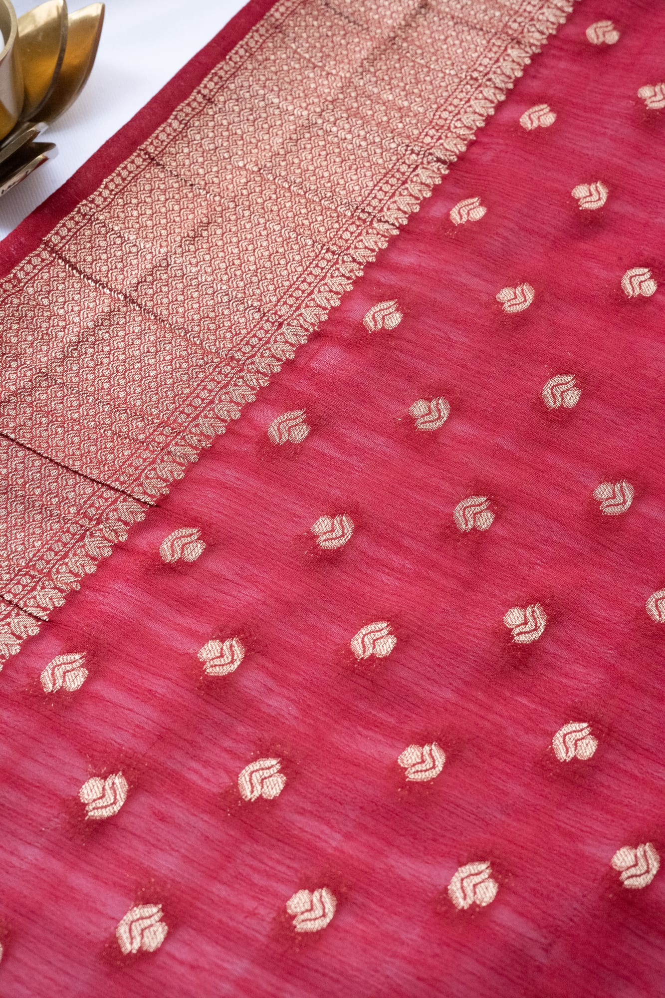 Kashi Crepe Georgette - Yellow and Red Contrast