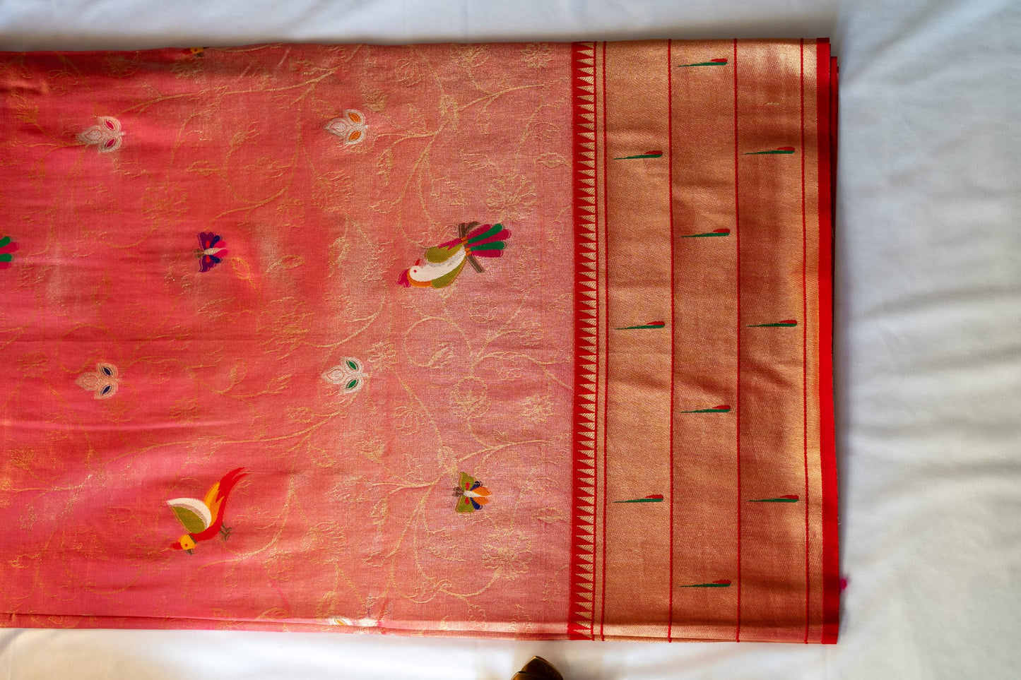 Premium tissue bird print pink