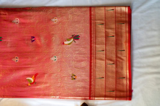 Premium tissue bird print pink