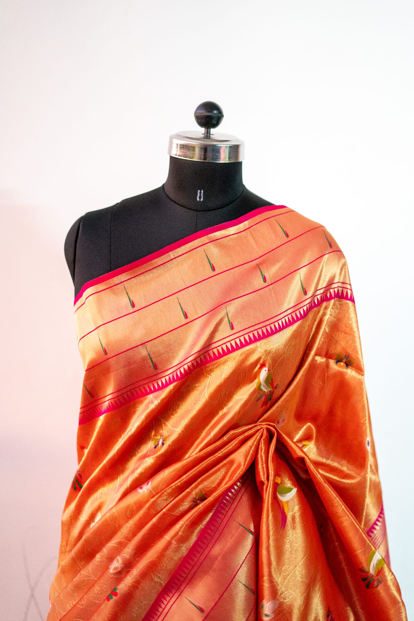 Premium tissue bird print orange