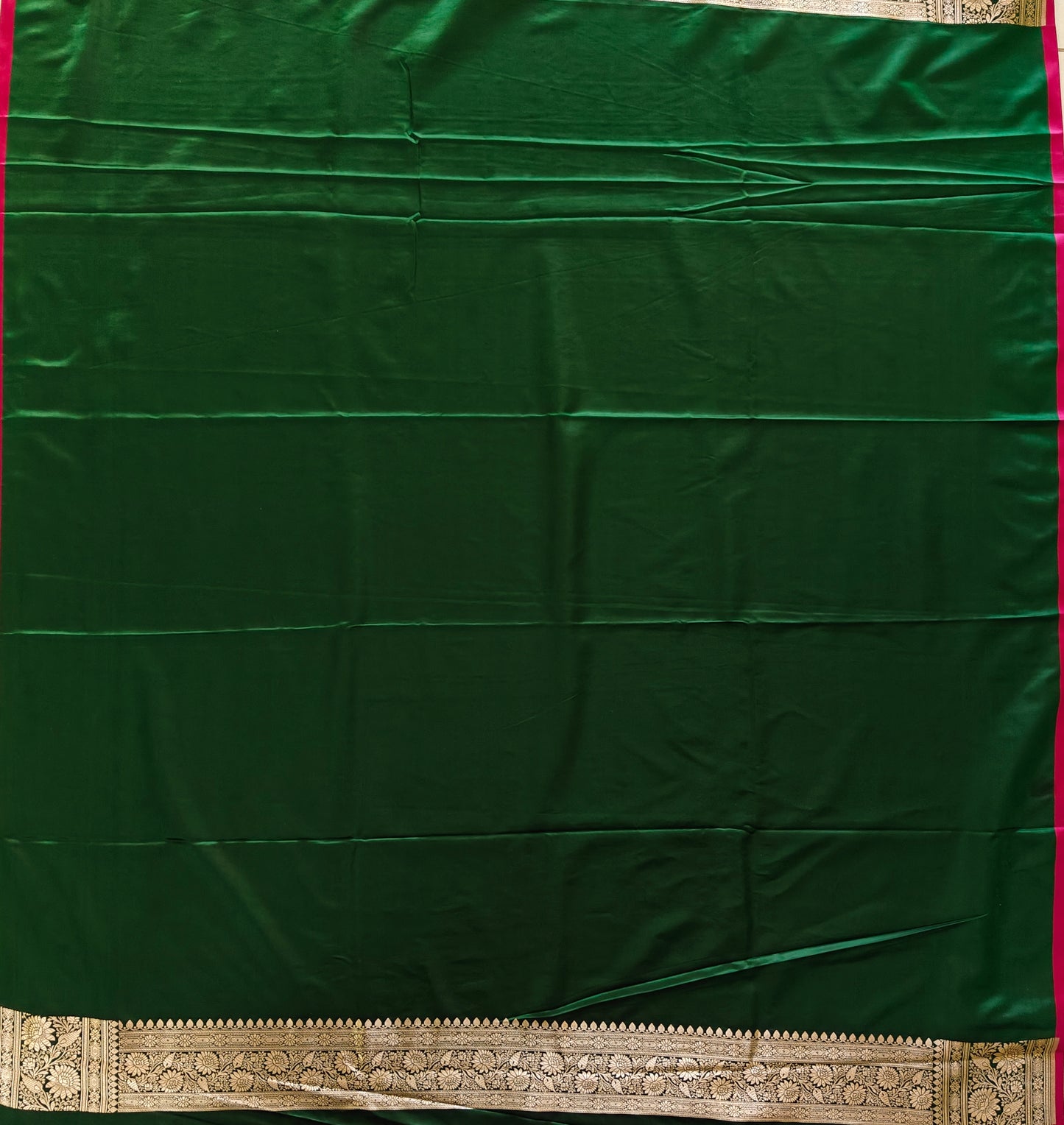 Emerald Green Katan Silk - Banarasi Saree