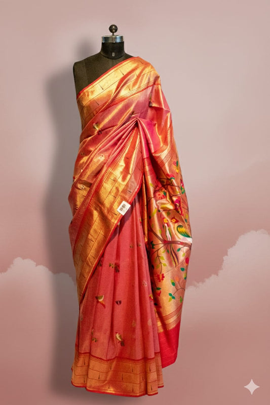 Premium tissue bird print pink