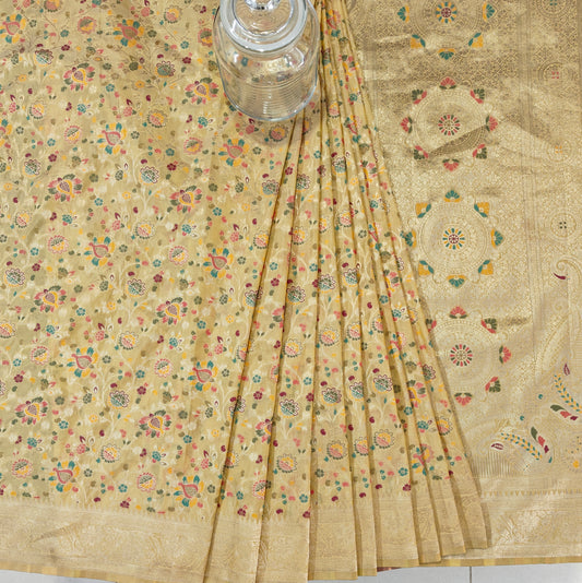 Golden Mashru SIlk  - Banarasi Saree