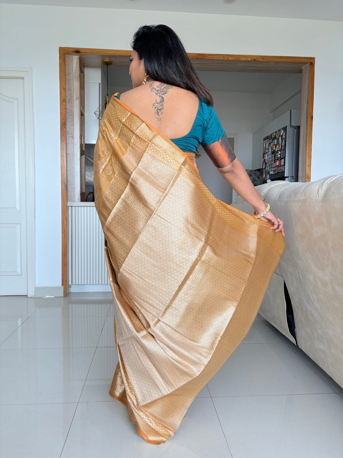 Kashi Dola - Kacha Peela Saree