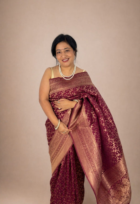 Kashi Chinnon - Wine Jaal Work