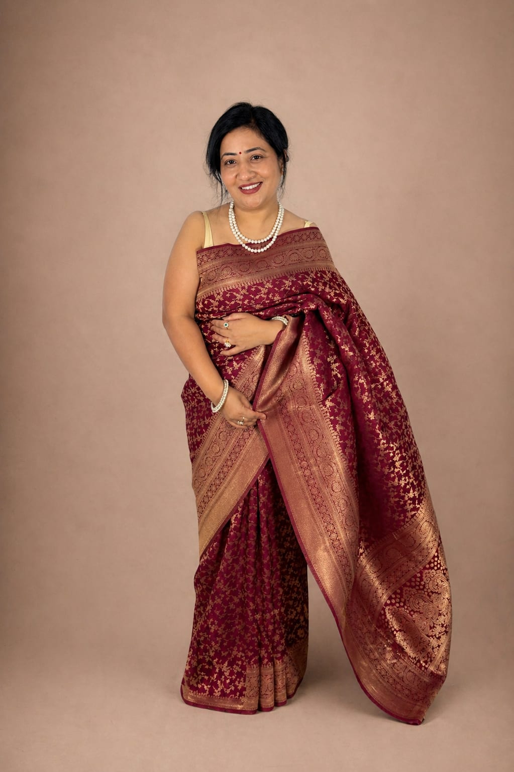 Kashi Chinnon - Wine Jaal Work