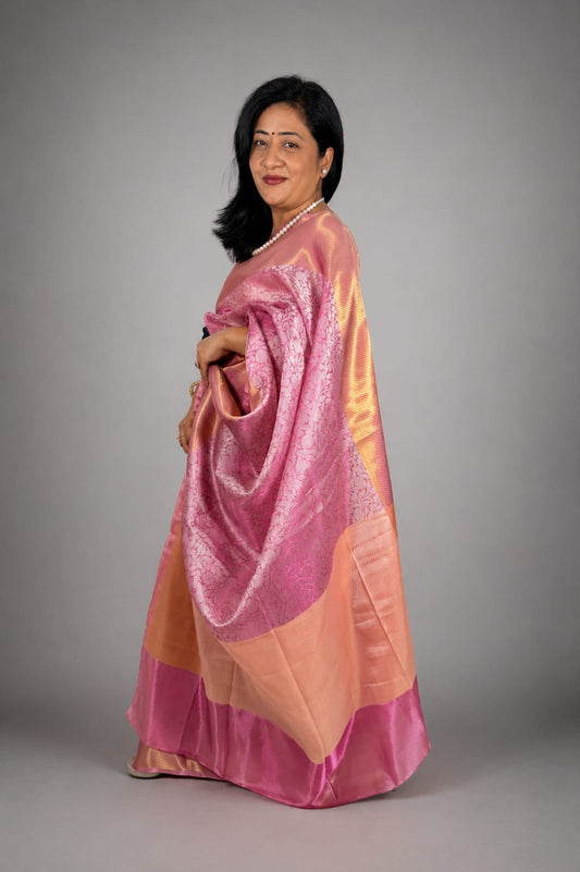 Light Pink Brocade Saree
