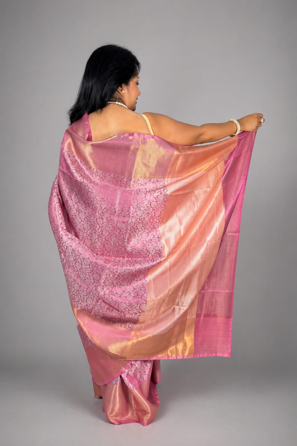 Light Pink Brocade Saree