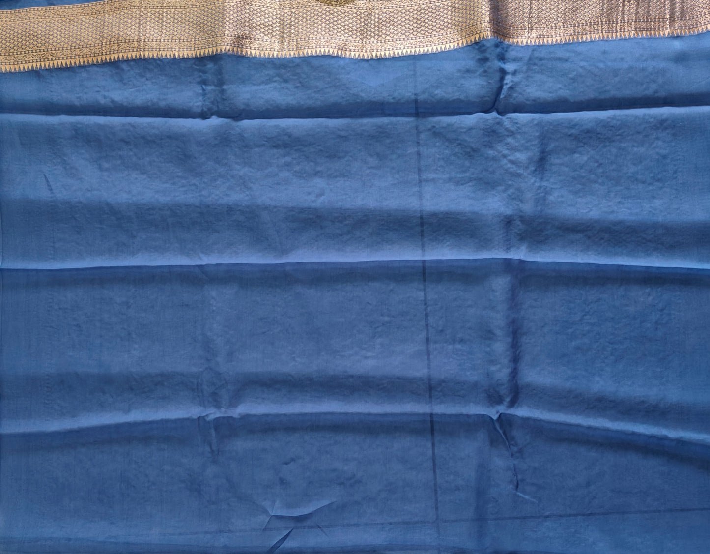 Indigo Meenakari Organza- Banarasi Saree