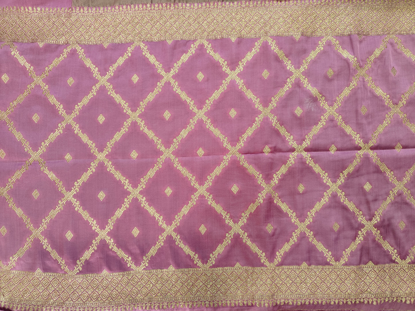 Mauve Mashru Silk - Banarasi Saree