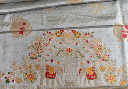 Meenakari Silver - Banarasi Saree