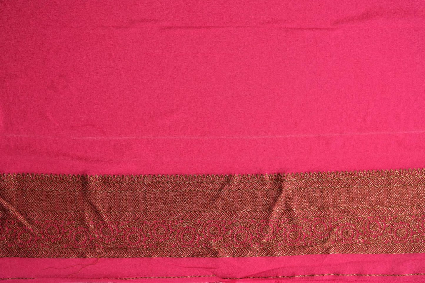 Orange Crepe Georgette - Banarasi Saree