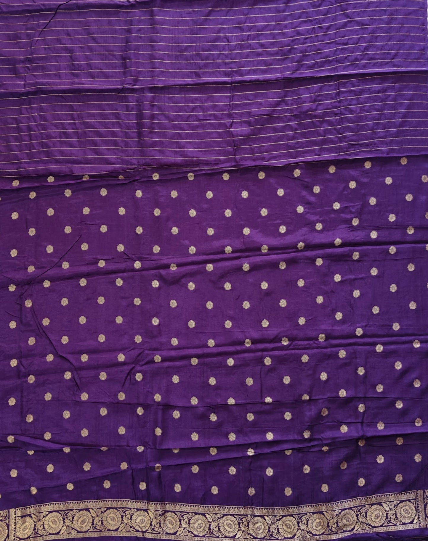 Purple Glow Monga Silk- Banarasi Saree