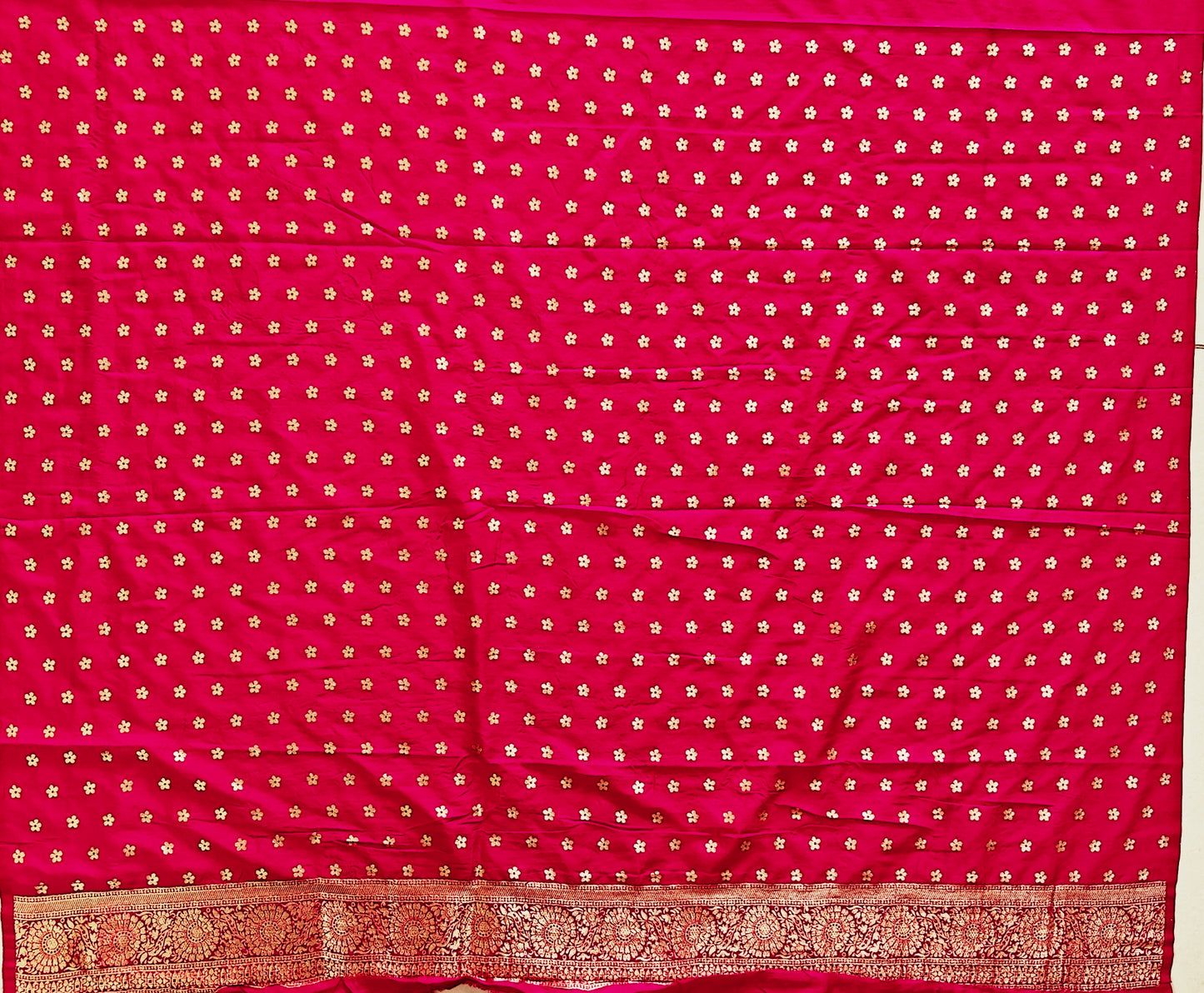 Rani Pink Dola Silk Meenakari - Banarasi Saree