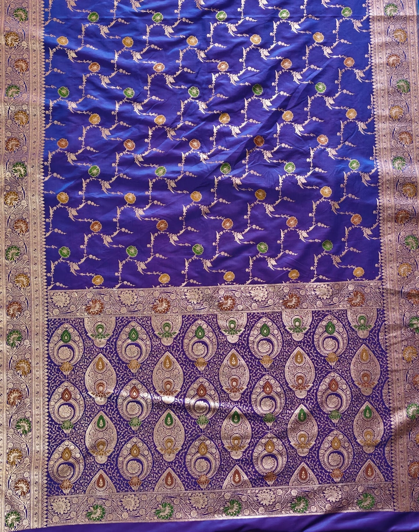 Royal Purple Katan Meena - Banarasi Saree