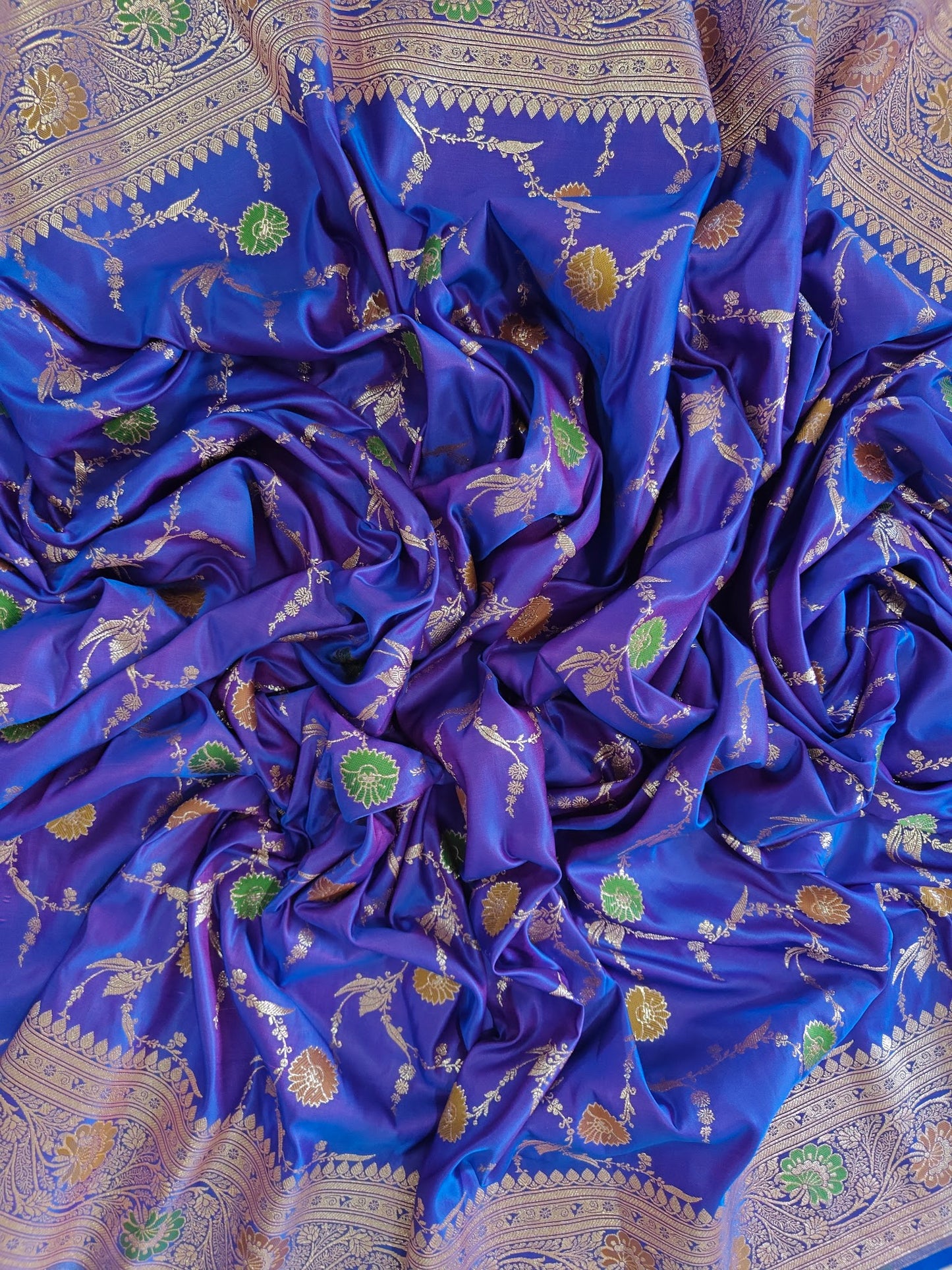 Royal Purple Katan Meena - Banarasi Saree