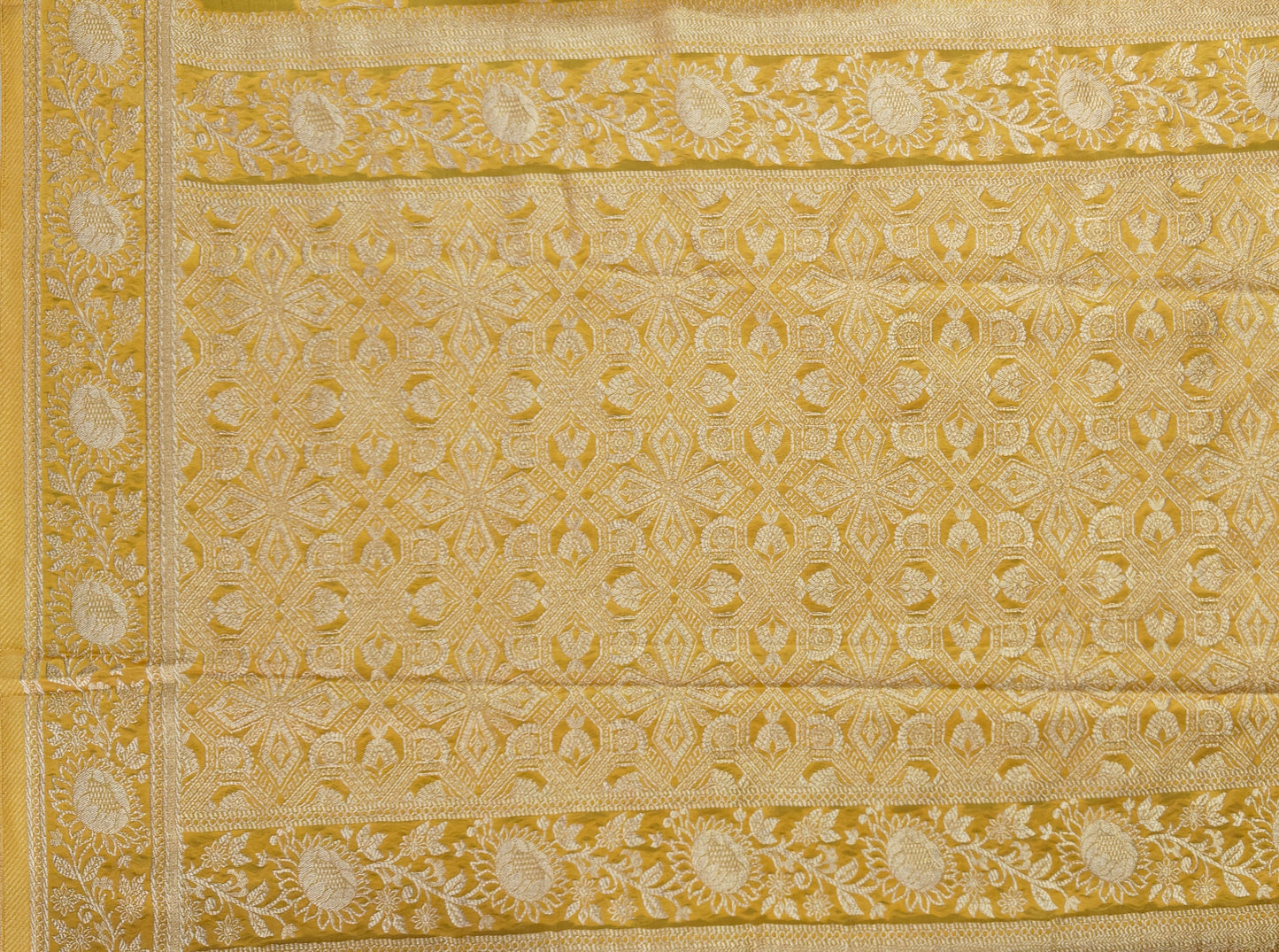 Sunflower Mashru Silk - Banarasi Saree