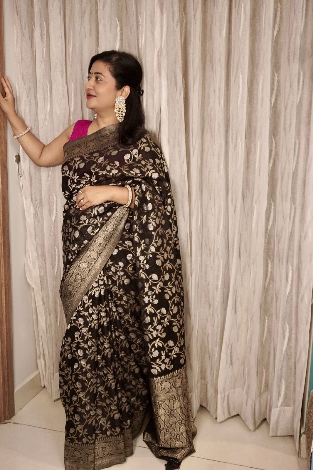 Kashi Georgette - Black