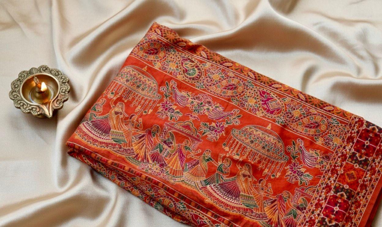 Kashi Pashmina- Orange
