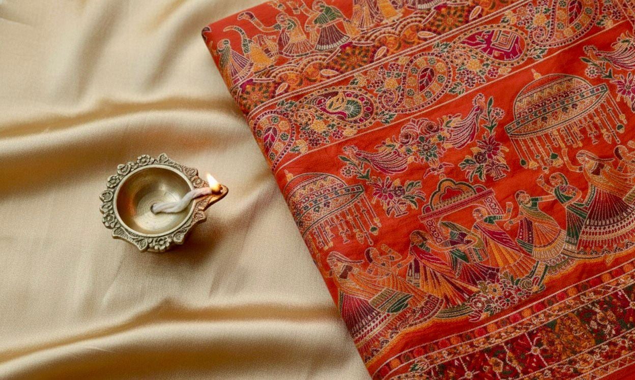 Kashi Pashmina- Orange