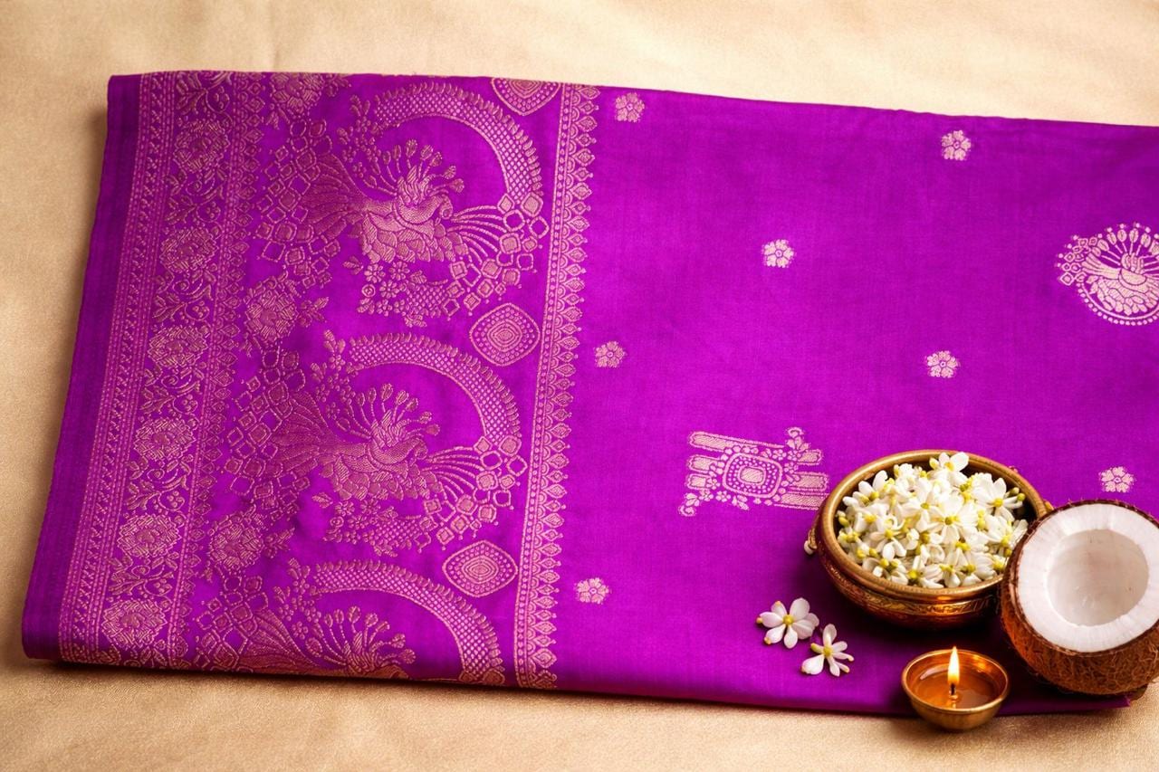 Kashi Riwayat Gajji Silk - Purple