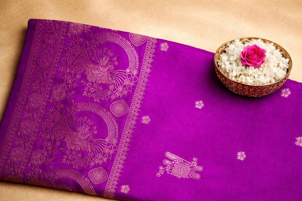 Kashi Riwayat Gajji Silk - Purple