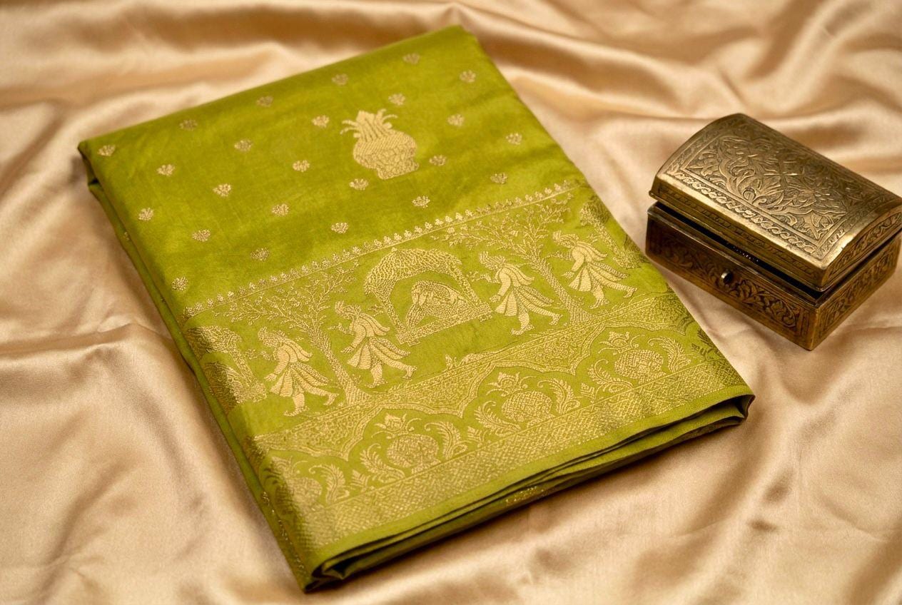 Kashi Riwayat Gajji silk - Green