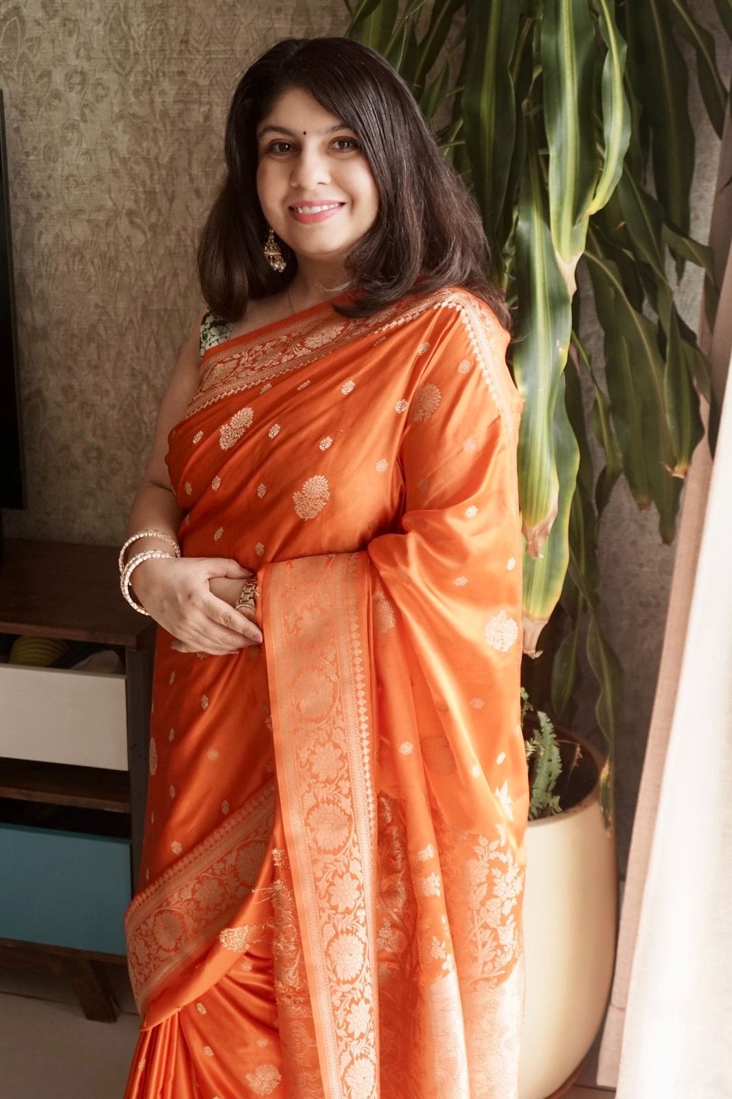 Kashi Riwayat Gajji Silk- Orange