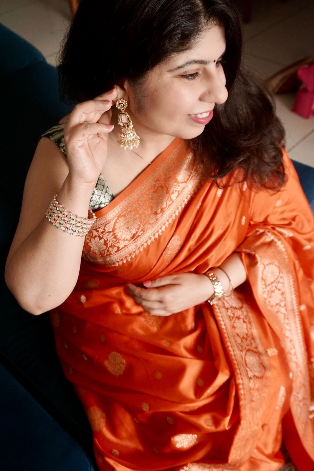 Kashi Riwayat Gajji Silk- Orange