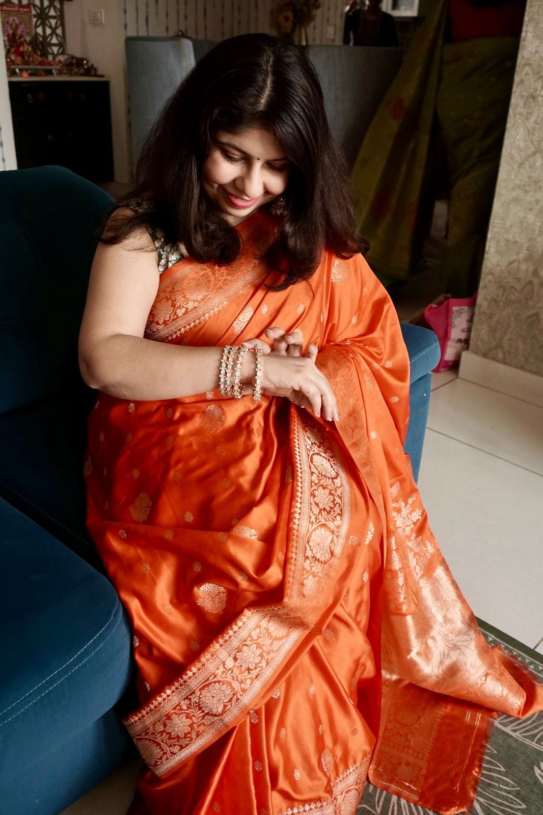 Kashi Riwayat Gajji Silk- Orange